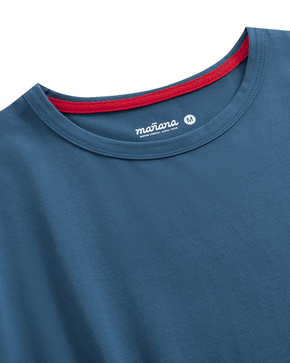 Mañana Hibiscus Tee - Blue