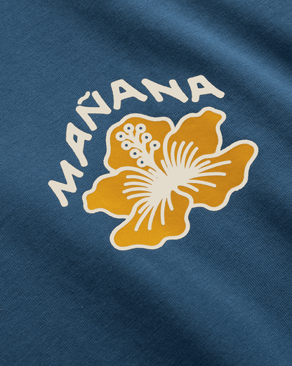 Mañana Hibiscus Tee - Blue